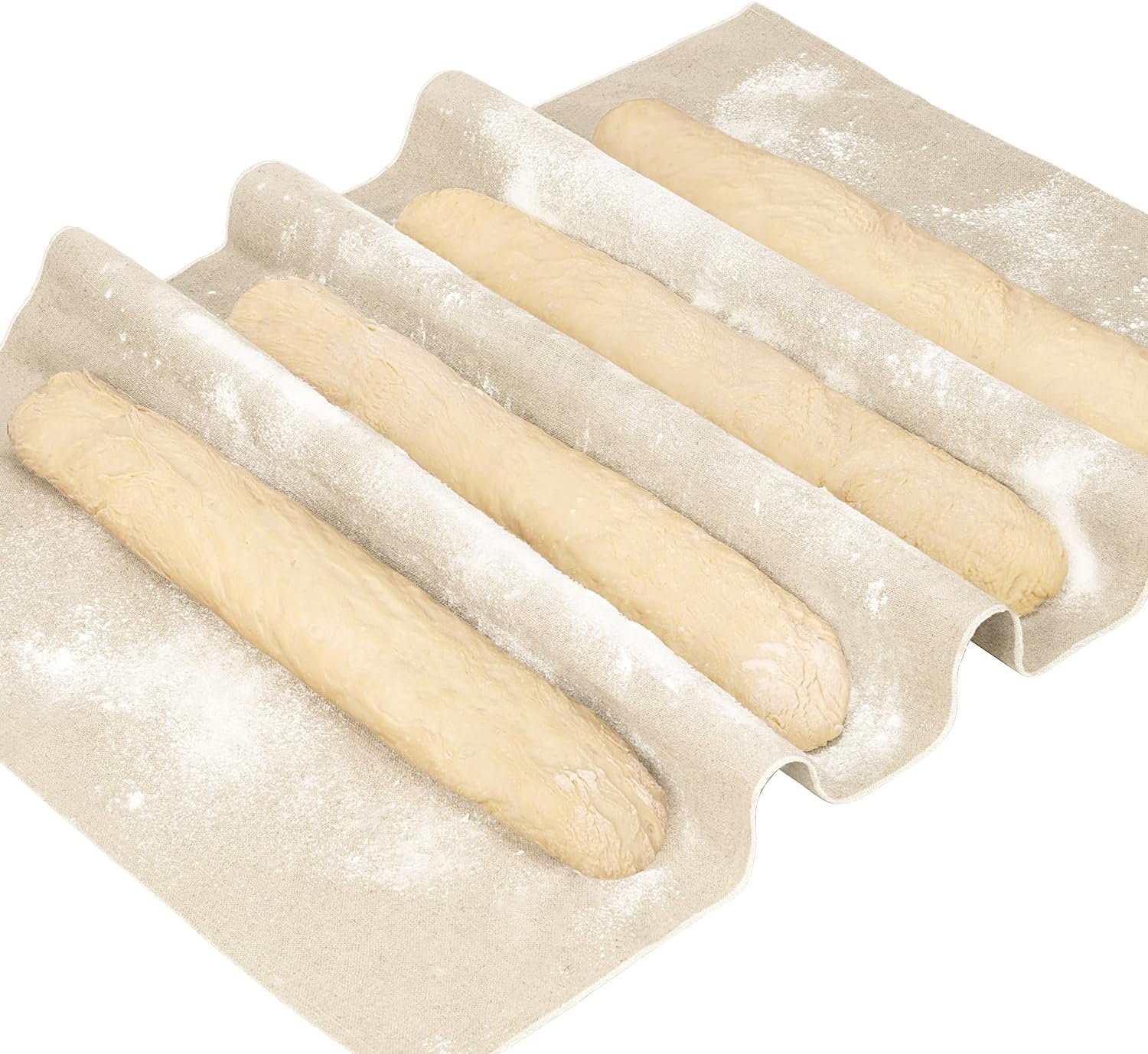 Natural Linen Bakers Couche for Bread Dough, 35"x26" Large Proofing Cloth for Baking Baguette Loaves